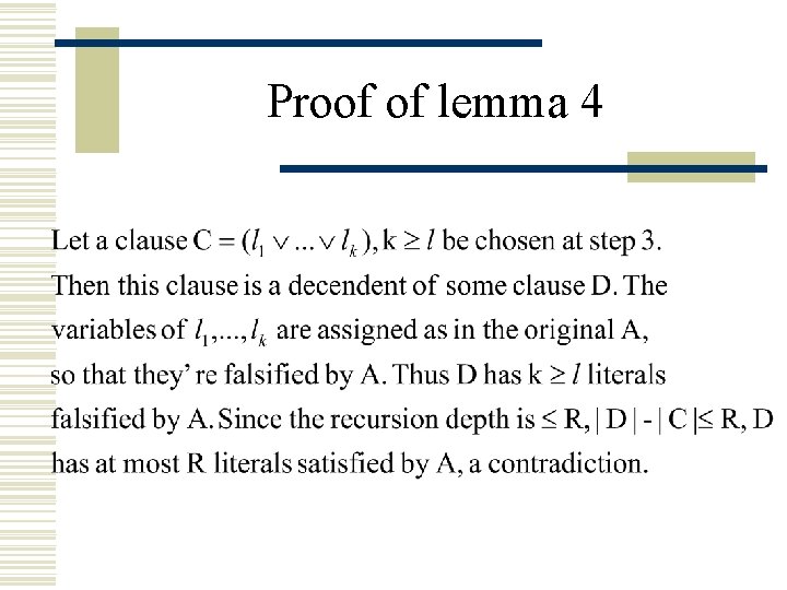 Proof of lemma 4 