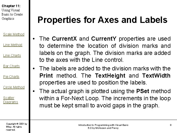 Chapter 11 Using Visual Basic to Create Graphics