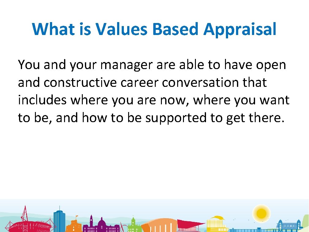 What is Values Based Appraisal You and your manager are able to have open