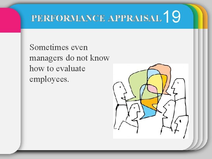 19 PERFORMANCE APPRAISAL Sometimes even managers do not know how to evaluate employees. 
