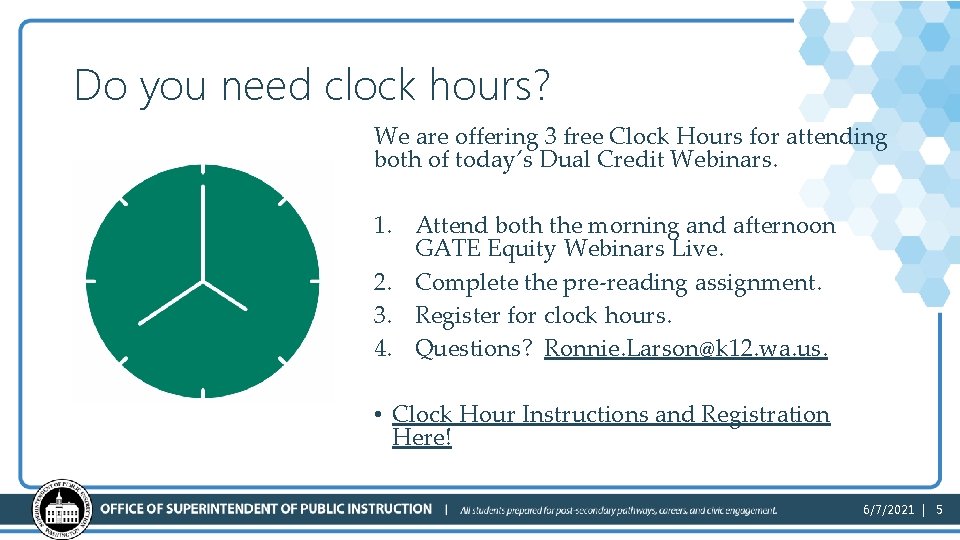 Do you need clock hours? We are offering 3 free Clock Hours for attending