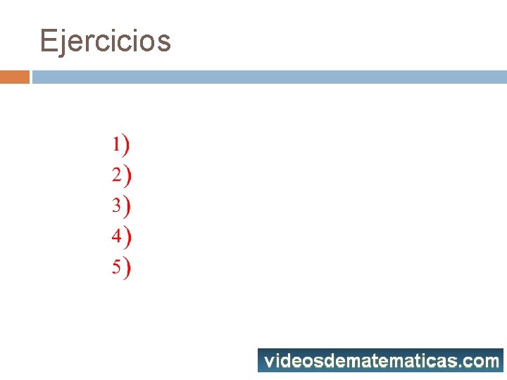 Ejercicios 
