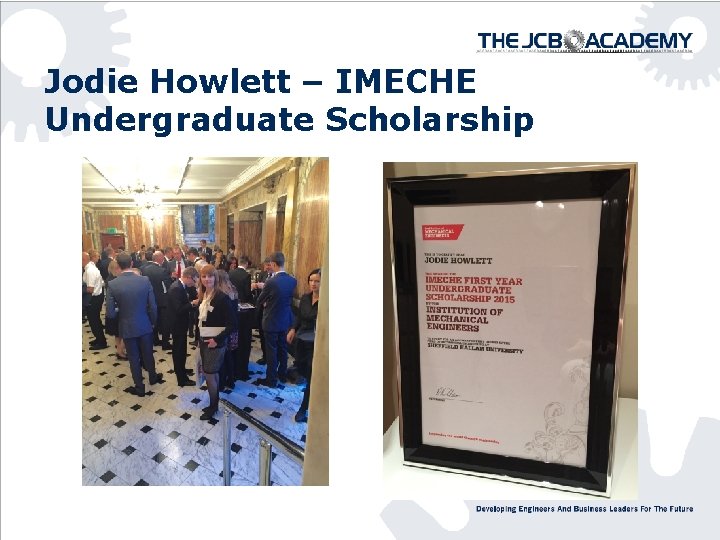 Jodie Howlett – IMECHE Undergraduate Scholarship 