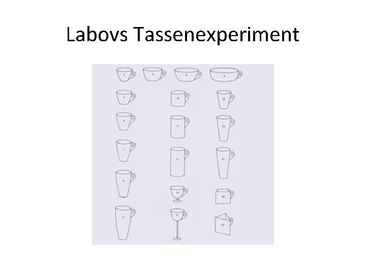 Labovs Tassenexperiment 