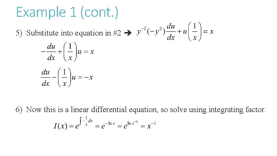 Bernoulli Differential Equations AP Calculus BC Bernoulli Differential