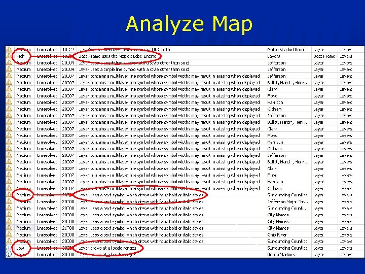 Analyze Map 