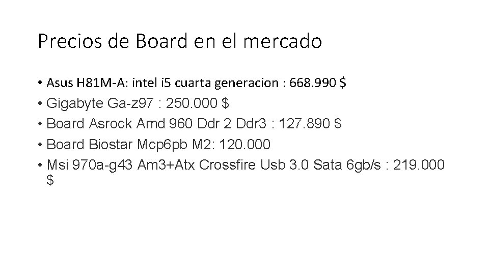 Precios de Board en el mercado • Asus H 81 M-A: intel i 5