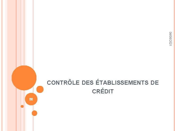 04/06/2021 CONTRÔLE DES ÉTABLISSEMENTS DE CRÉDIT 58 