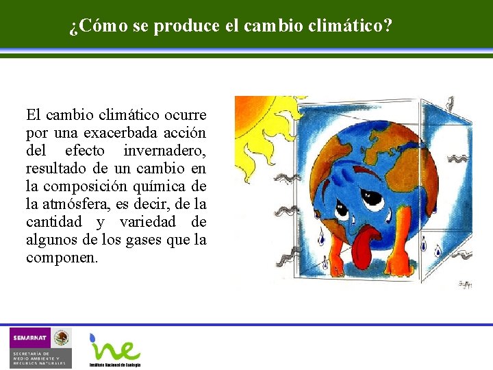 ¿Cómo se produce el cambio climático? El cambio climático ocurre por una exacerbada acción
