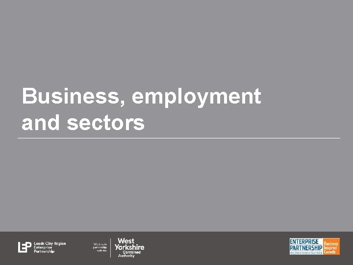 Business, employment and sectors 