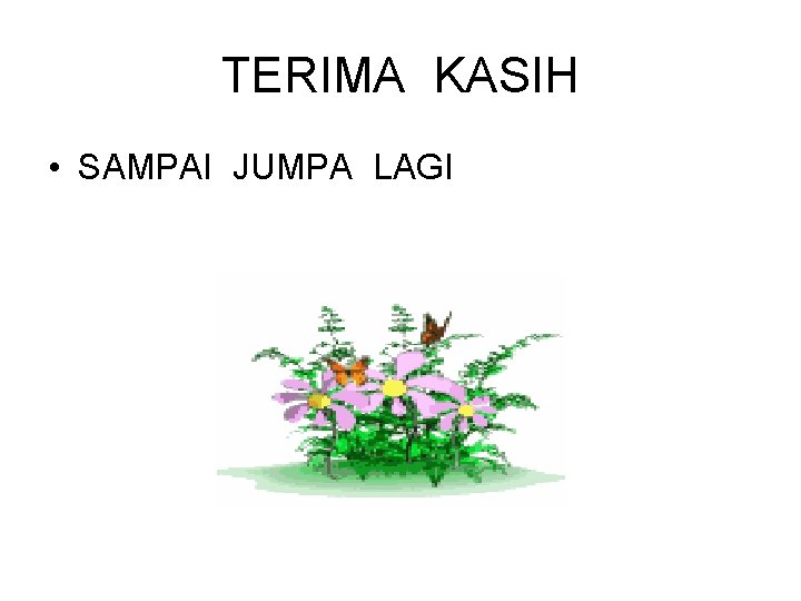 TERIMA KASIH • SAMPAI JUMPA LAGI 