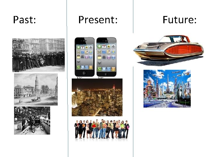 Past: Present: Future: 