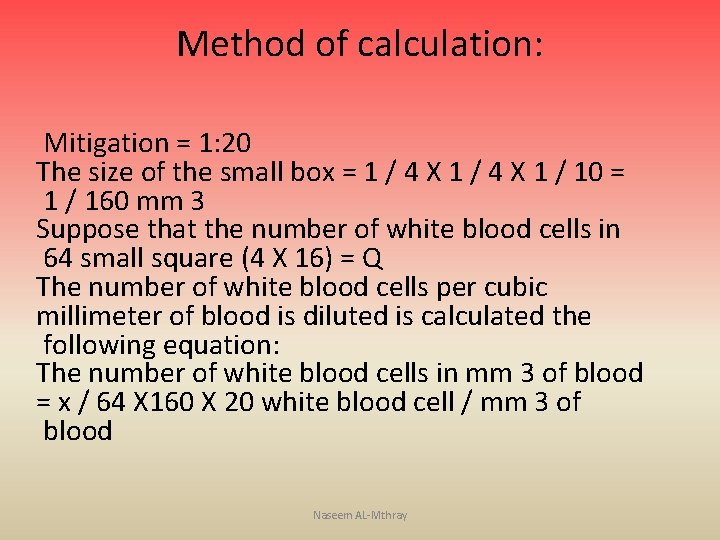 Method of calculation: Mitigation = 1: 20 The size of the small box =