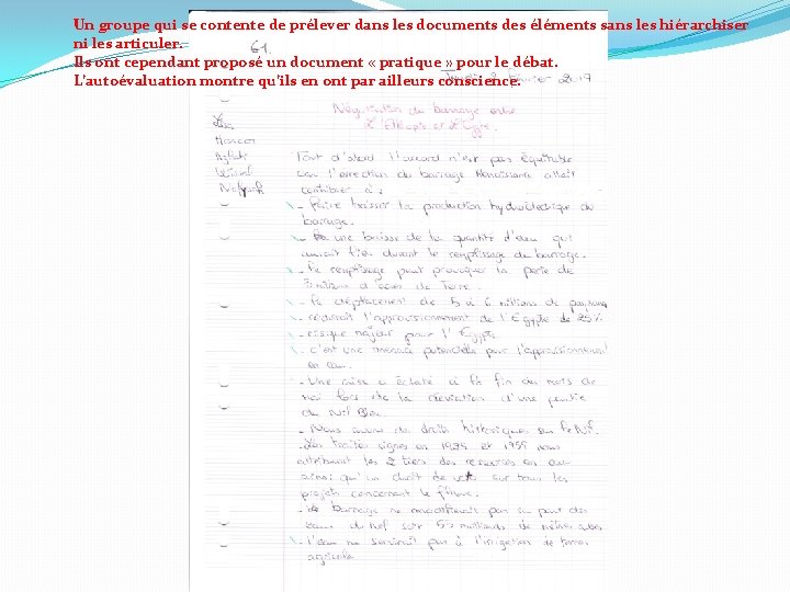 Un groupe qui se contente de prélever dans les documents des éléments sans les