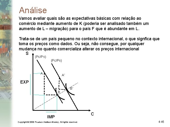 Análise Vamos avaliar quais são as expectativas básicas com relação ao comércio mediante aumento