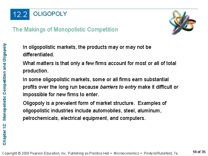 12. 2 OLIGOPOLY Chapter 12: Monopolistic Competition and Oligopoly The Makings of Monopolistic Competition