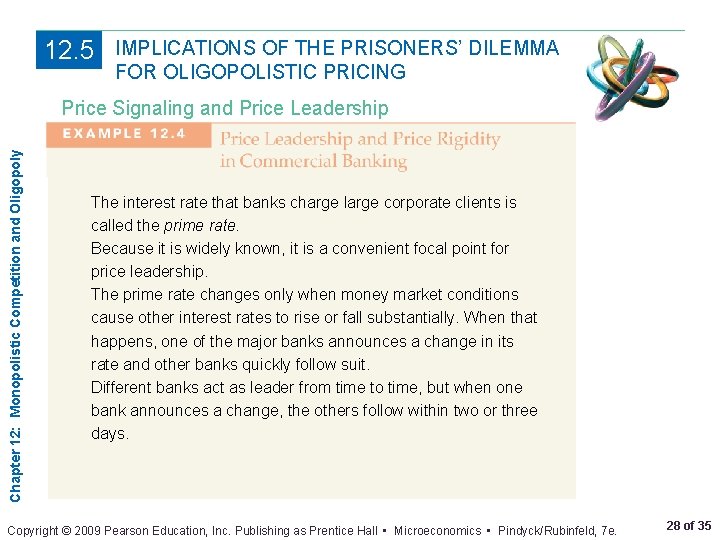 12. 5 IMPLICATIONS OF THE PRISONERS’ DILEMMA FOR OLIGOPOLISTIC PRICING Chapter 12: Monopolistic Competition