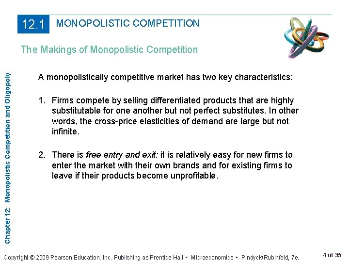 12. 1 MONOPOLISTIC COMPETITION Chapter 12: Monopolistic Competition and Oligopoly The Makings of Monopolistic