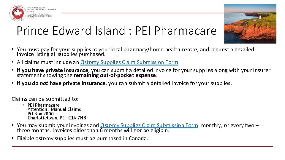 February 2021 Prince Edward Island : PEI Pharmacare • You must pay for your