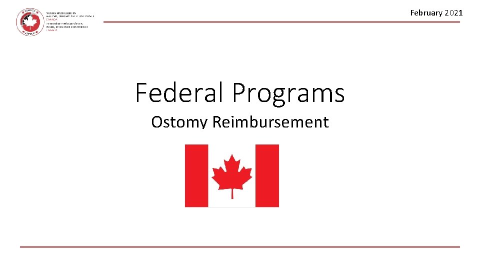 February 2021 Federal Programs Ostomy Reimbursement 