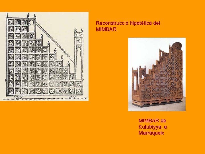 Reconstrucció hipotètica del MIMBAR de Kutubiyya, a Marràqueix 