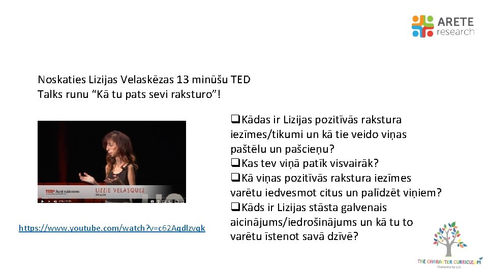 Noskaties Lizijas Velaskēzas 13 minūšu TED Talks runu “Kā tu pats sevi raksturo”! https: