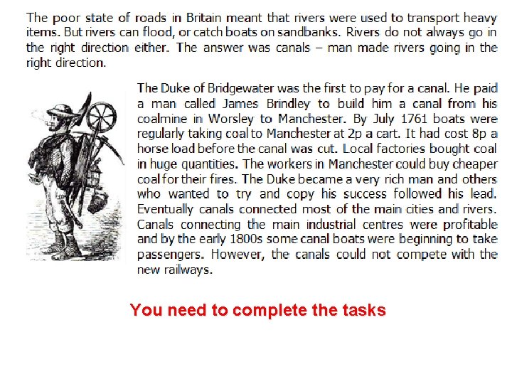You need to complete the tasks 