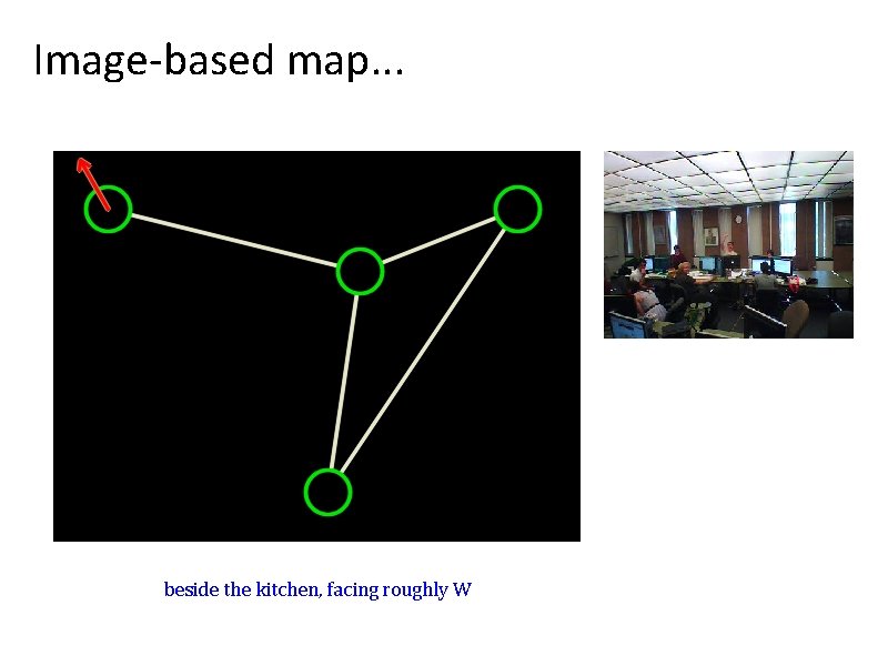 Image-based map. . . beside the kitchen, facing roughly W 