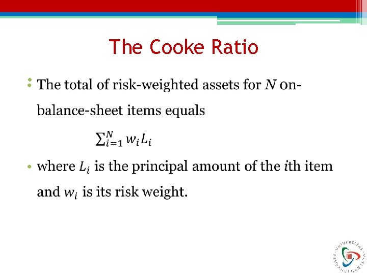 The Cooke Ratio • 