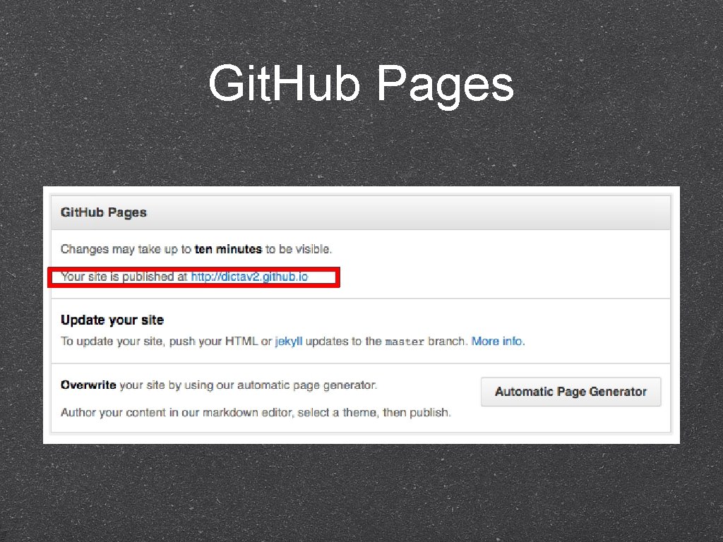 Git. Hub Pages 