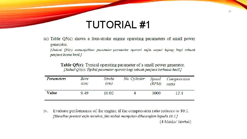 31 TUTORIAL #1 