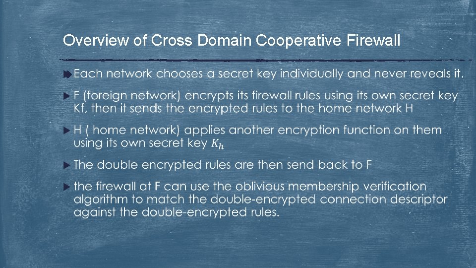 Overview of Cross Domain Cooperative Firewall u 