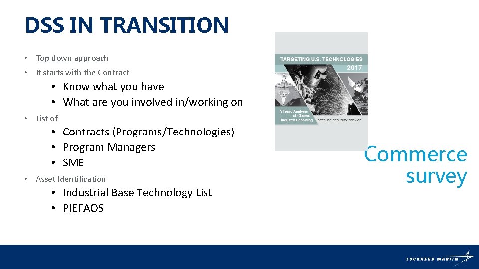 DSS IN TRANSITION • Top down approach • It starts with the Contract •