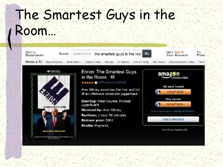 The Smartest Guys in the Room… 