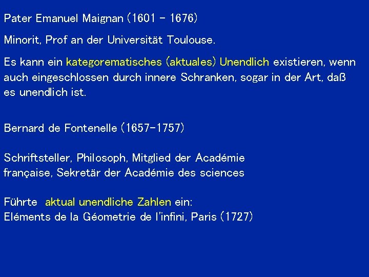 Pater Emanuel Maignan (1601 - 1676) Minorit, Prof an der Universität Toulouse. Es kann