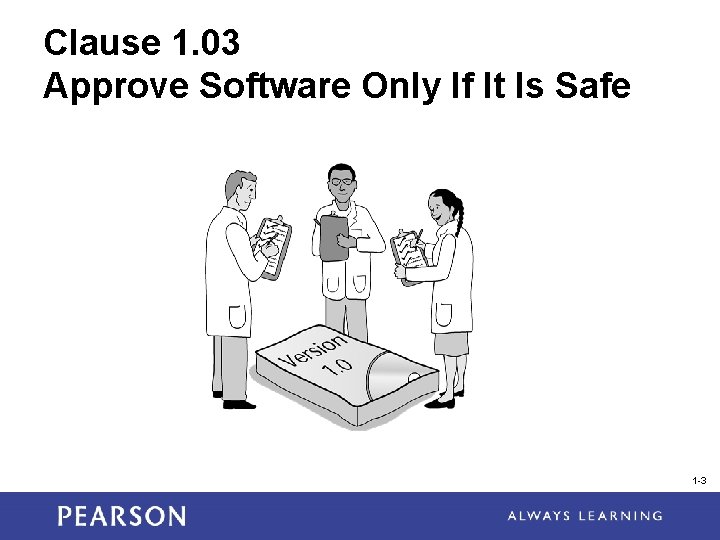 Clause 1. 03 Approve Software Only If It Is Safe 1 -3 