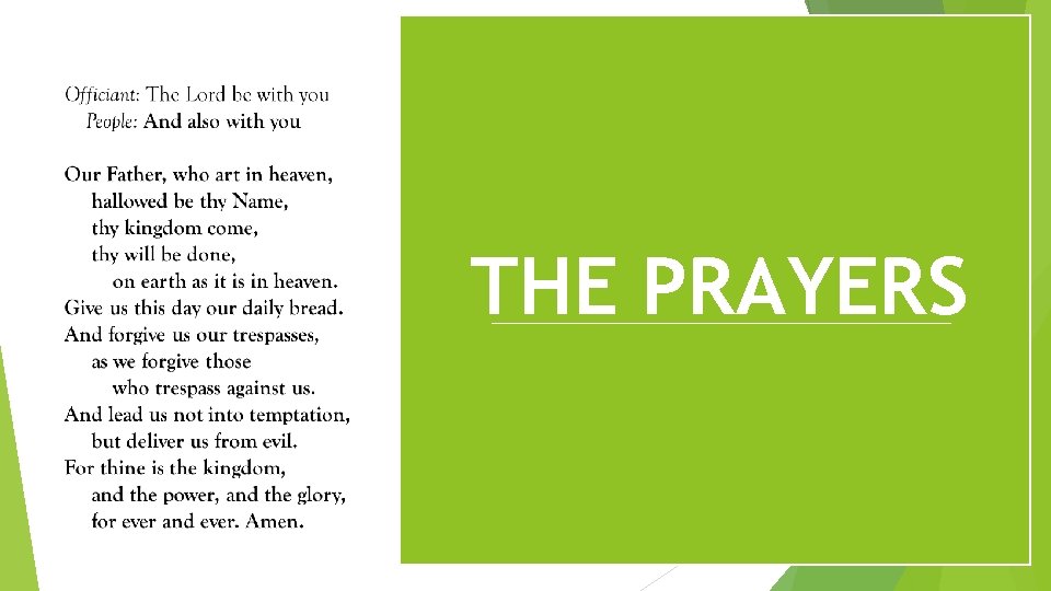 THE PRAYERS 