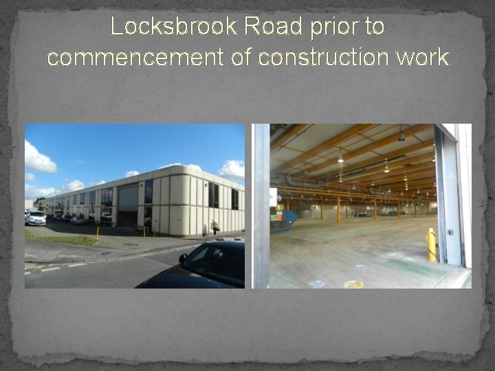 Locksbrook Road prior to commencement of construction work 