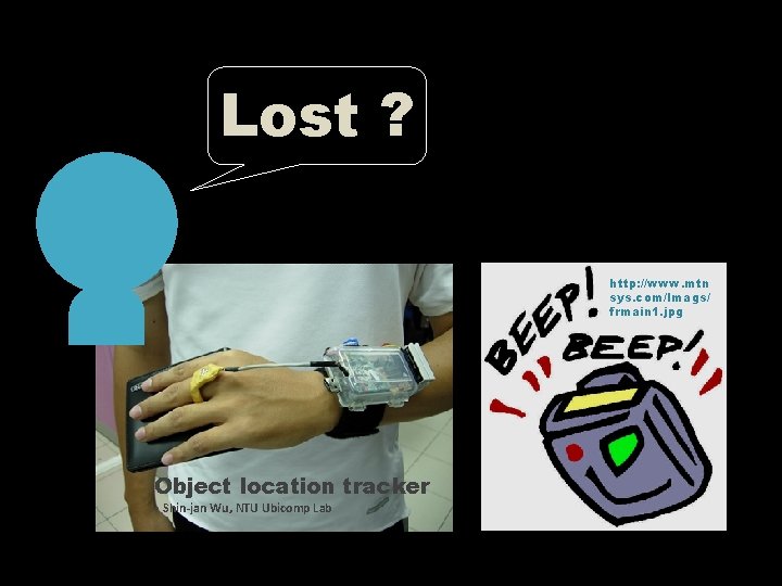 Lost ? http: //www. mtn sys. com/Imags/ frmain 1. jpg Object location tracker -