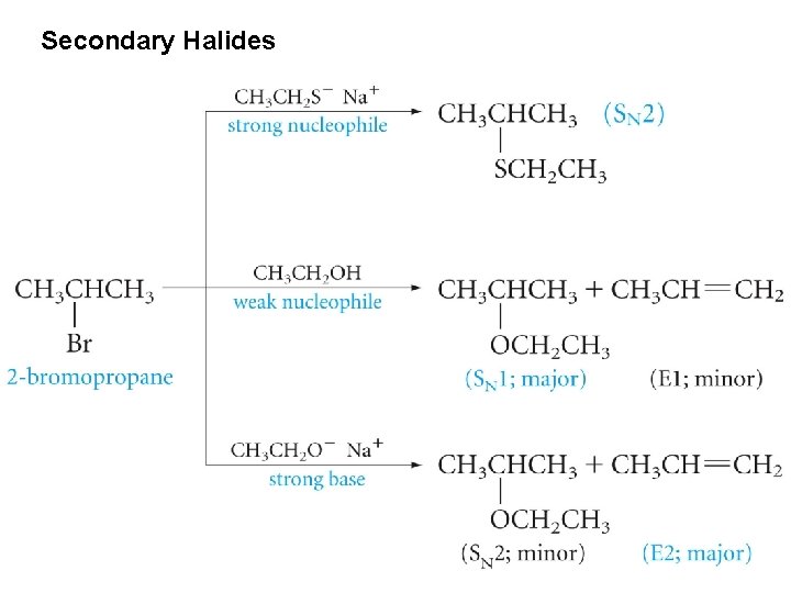 Secondary Halides Secondary Halides