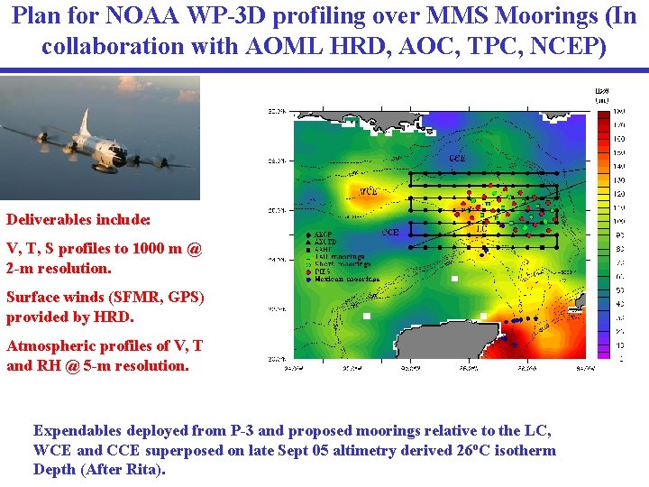 Plan for NOAA WP-3 D profiling over MMS Moorings (In collaboration with AOML HRD,