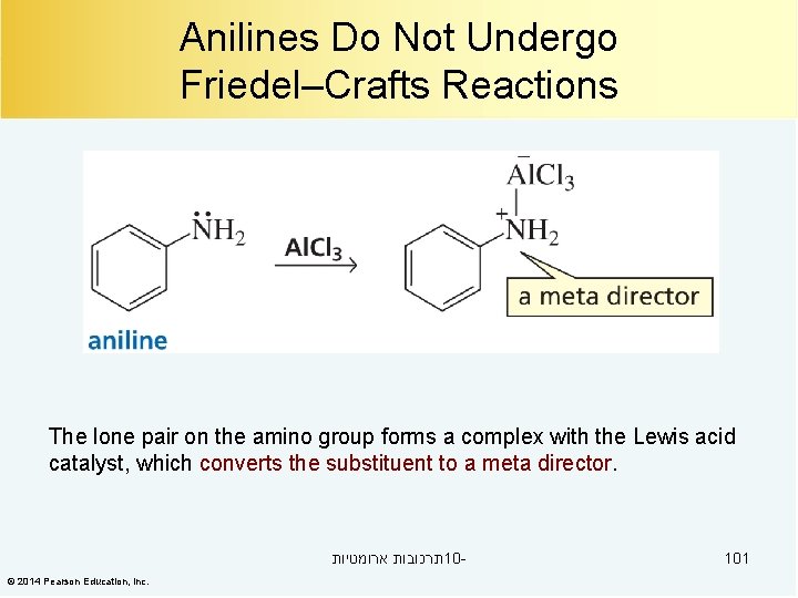 Anilines Do Not Undergo Friedel–Crafts Reactions The lone pair on the amino group forms
