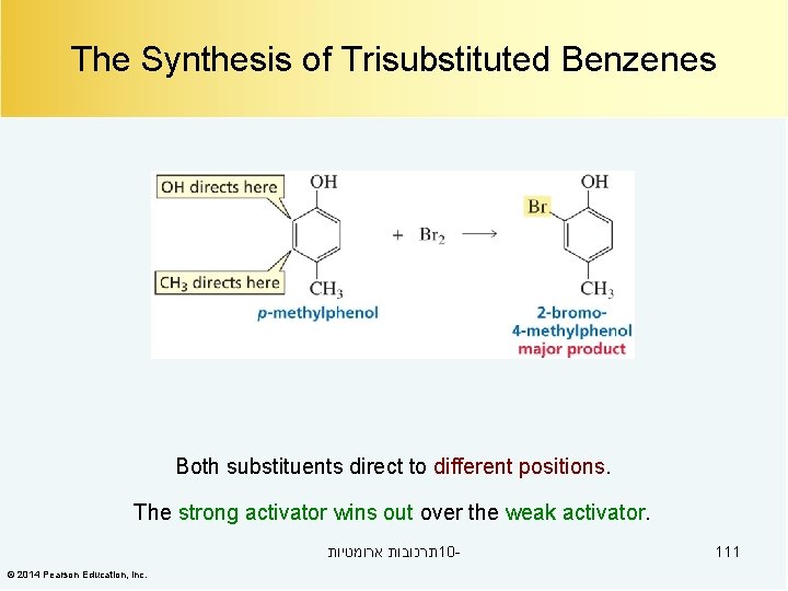 The Synthesis of Trisubstituted Benzenes Both substituents direct to different positions. The strong activator
