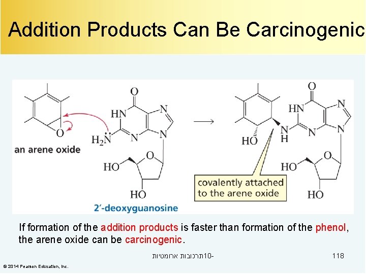 Addition Products Can Be Carcinogenic If formation of the addition products is faster than