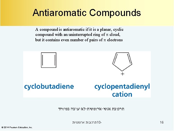 Antiaromatic Compounds A compound is antiaromatic if it is a planar, cyclic compound with