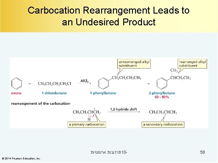 Carbocation Rearrangement Leads to an Undesired Product תרכובות ארומטיות 10© 2014 Pearson Education, Inc.