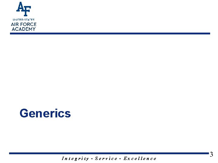 Generics Integrity - Service - Excellence 3 