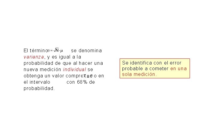 El término se denomina varianza, y es igual a la probabilidad de que al