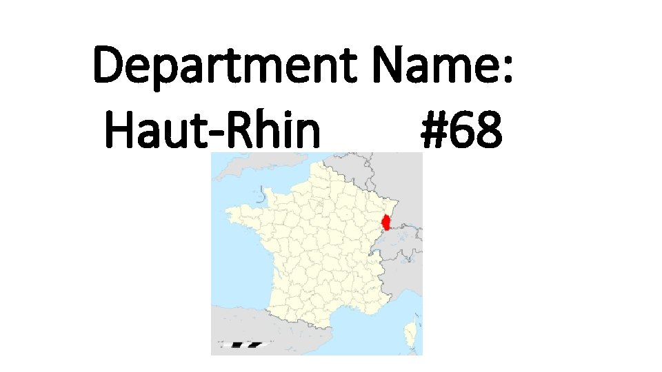 Department Name: Haut-Rhin #68 