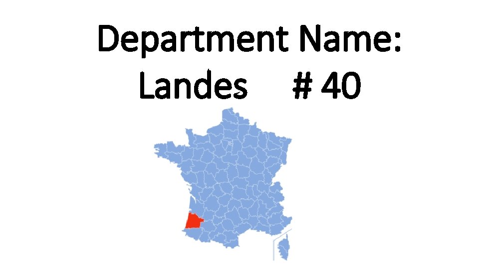 Department Name: Landes # 40 